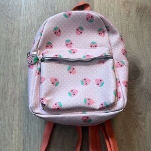 Strawberry Print Mini-Backpack